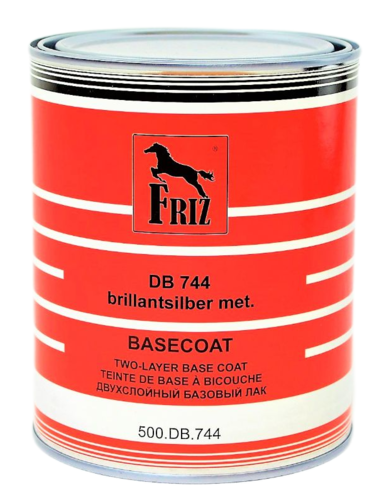 FRIZ BASECOAT  DB 744 Brilliantsilber Metallic 1 L ( Var.L) UNVERDÜNNT