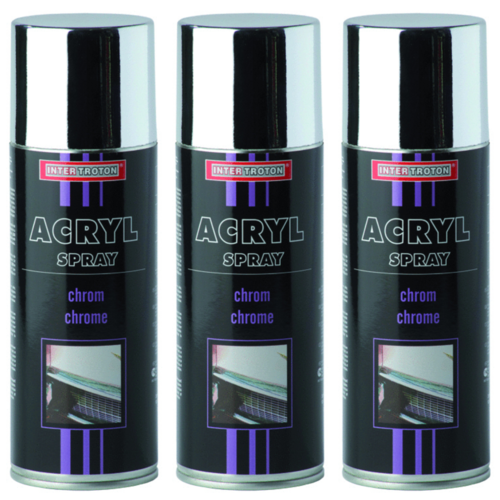 3 x IT Acryl Spray 400 ml silber chrom