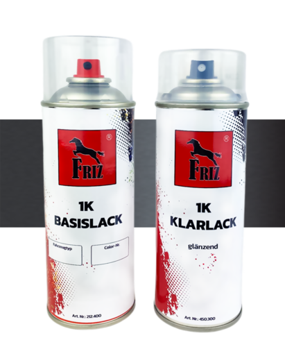 FRIZ Spraydosen Set 400ml BMW A22 Sparkling Graphite Metallic + 400ml Klarlack